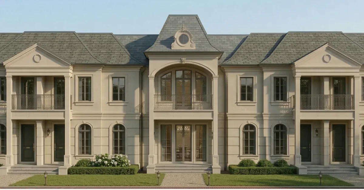 Iron Crest Front Exterior Townhome Rendering